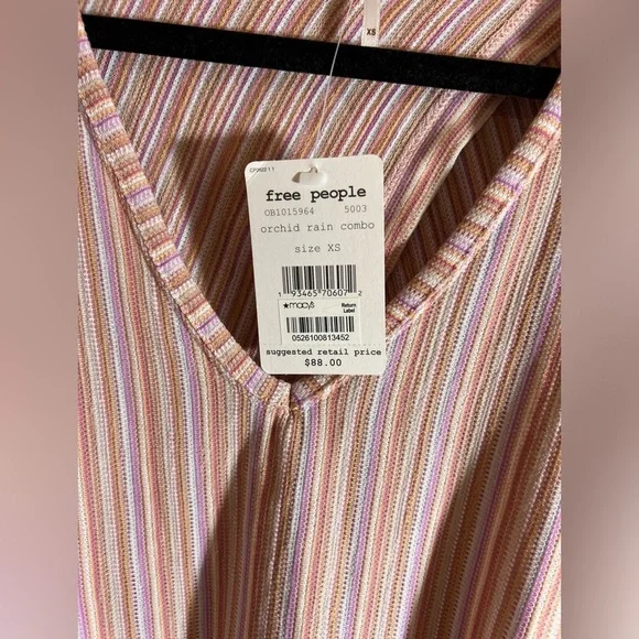 Free People Orchid Rain Back Wrap Top XS - Picture 7 of 7